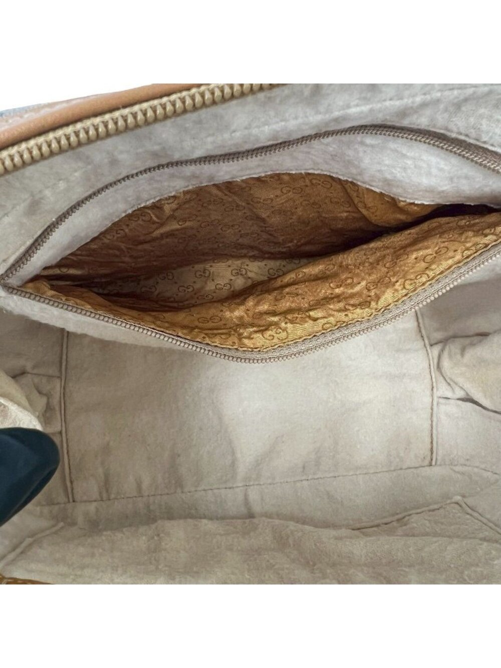 Gucci Vintage Micro GG Leather Mini Boston Bag Brown Camel - Picture 10 of 10